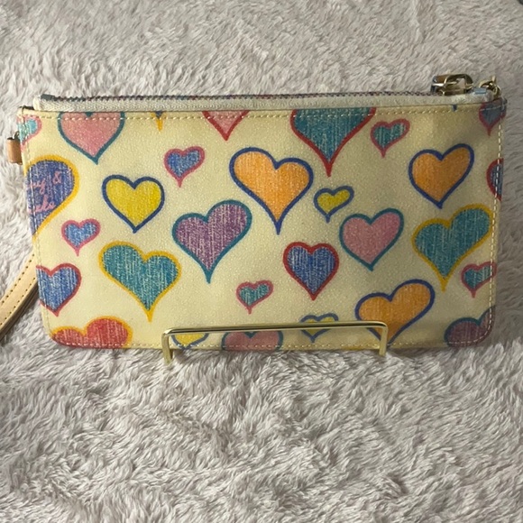 ⭐️HOST PICK⭐️ Dooney & Bourke Rainbow Zipper Keychain Wristlet EUC - Picture 5 of 16